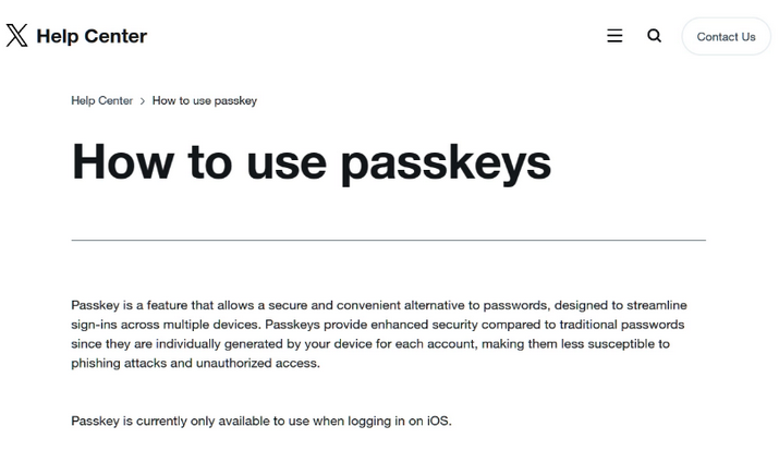 石狮苹果维修店铺分享iOS用户如何通过通行密钥(Passkey)登录 